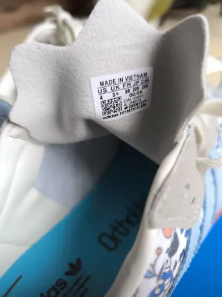 Zapatillas Adidas Niña Beige y Azul