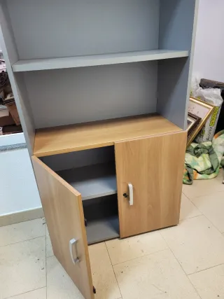 Estantería OFIPRIX madera y gris