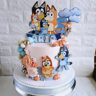 Tarta temática Bluey cumpleaños