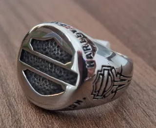 Anello Harley Davidson BAR e SHIELD size 12