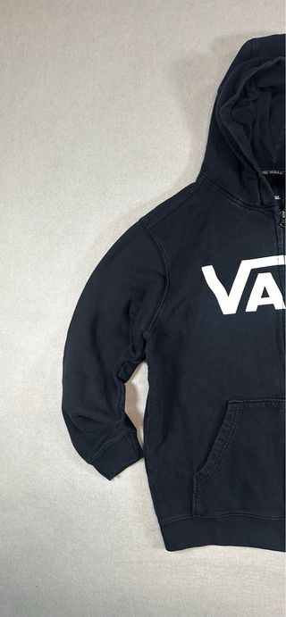 Sudadera Vans Negra con Cremallera Talla L/XL