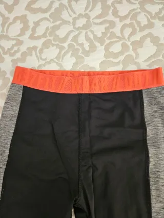 Mallas Gimnasio Mujer Negro y Rojo