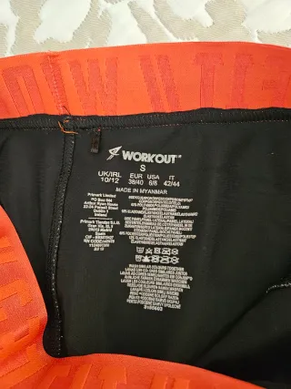 Mallas Gimnasio Mujer Negro y Rojo