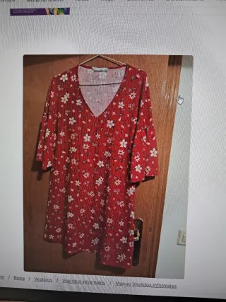 Vestido estampado floral rojo