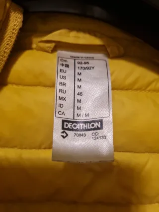 Chaqueta Decathlon Amarilla Talla M