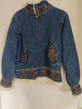 Chaqueta Desigual Denim con Pelo Talla M