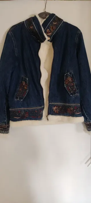 Chaqueta Desigual Denim con Pelo Talla M