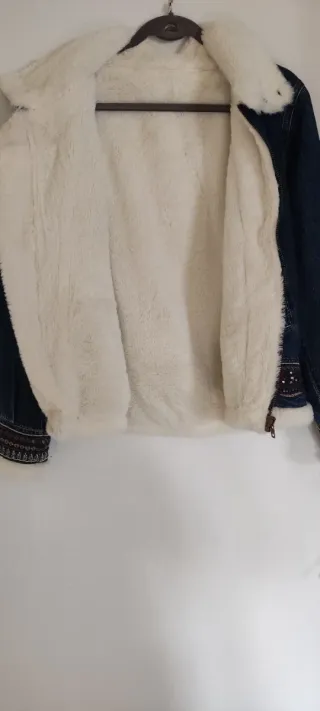 Chaqueta Desigual Denim con Pelo Talla M