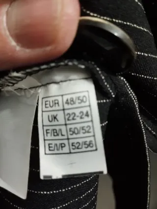 Chaqueta Yessica Raya Pinstripe Talla L