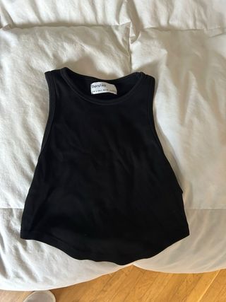 Top Bershka Negro Talla S