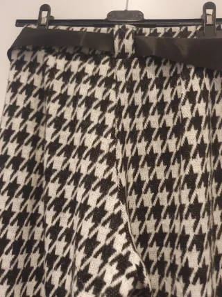 Pantalón ancho pata de gallo talla única
