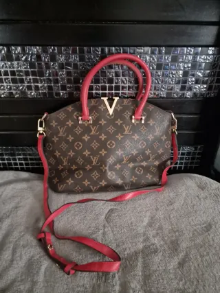 Bolso Louis Vuitton Mediano Marrón y Rojo