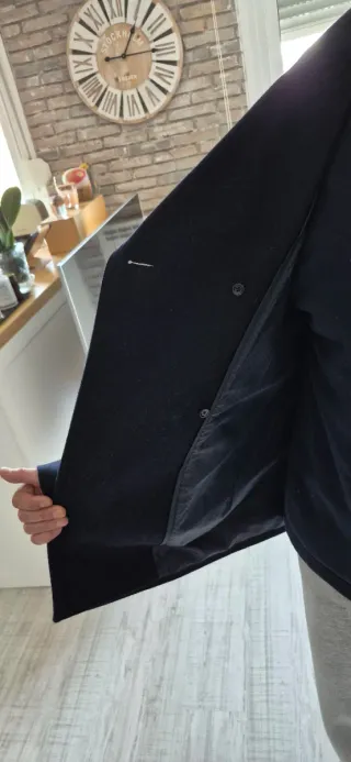 Abrigo Mango Azul Hombre