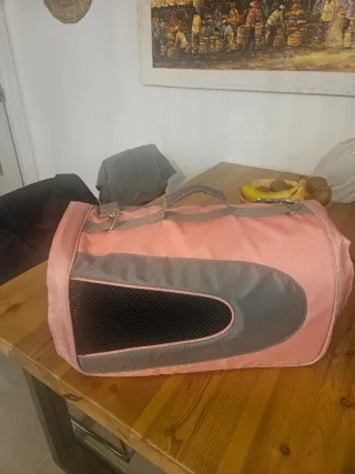 Transportín Ferplast Cocotte rosa y gris