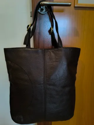 Bolso Piel Purificación García Marron.