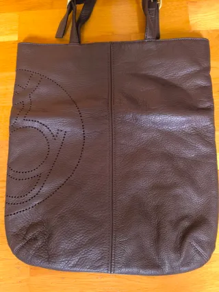 Bolso Piel Purificación García Marron.