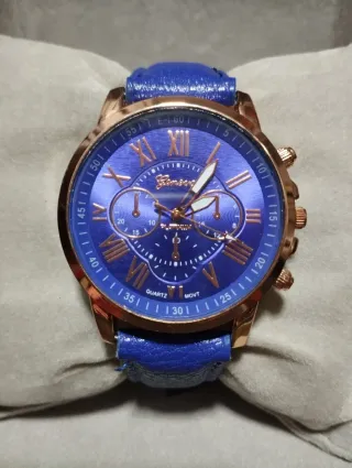 Reloj Geneva Azul y Dorado