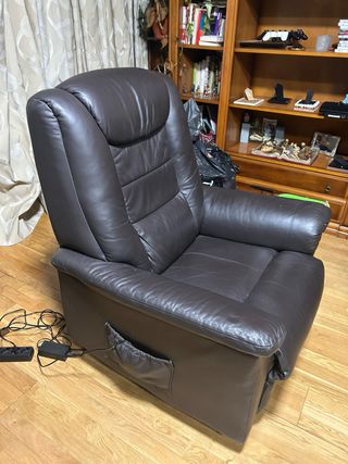 Sofá Relax Piel Marrón