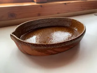 Bandeja grande de barro refractario