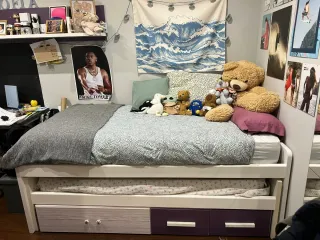 Cama nido 90x190cm, buen estado. Regalo 2 colchone