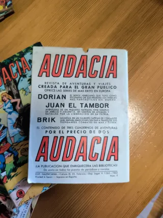 Comic Audacia 1962. Originales lote de 17