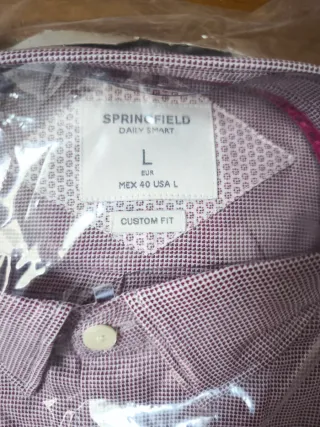 Camisa Springfield Hombre Manga Larga Talla L