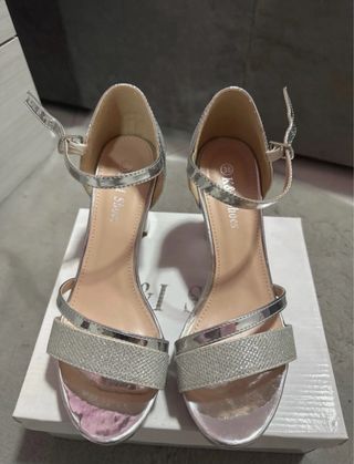 Sandali K&I Shoes donna argento rosa 38 Napoli