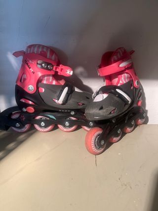 Patines en línea rosas para niña Talla 30-33