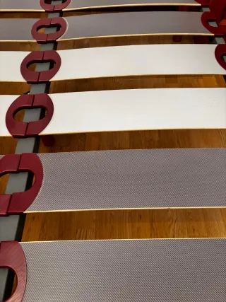 Somier 135cm de láminas metálico y madera