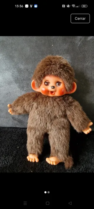 Muñeco Kiki Monchhichi Peluche Marrón