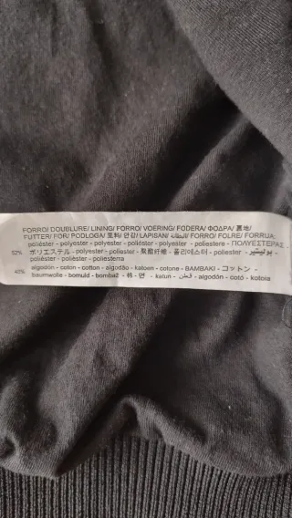 Cazadora Bershka Universitaria Negra Talla M