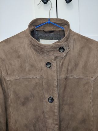 Chaqueta Geox Piel Ante Marrón