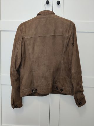 Chaqueta Geox Piel Ante Marrón