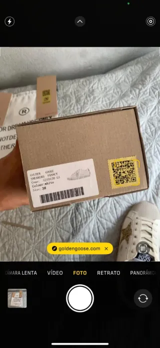 Golden Goose Superstar Beige Glitter Star