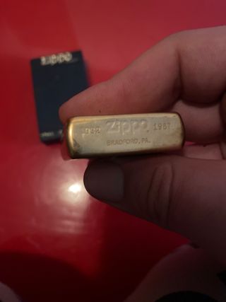 Zippo USS Butte latón macizo