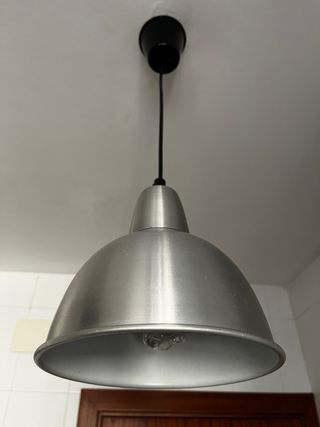 Juego de 2 Lámparas colgante metal plateada