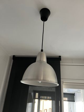 Juego de 2 Lámparas colgante metal plateada