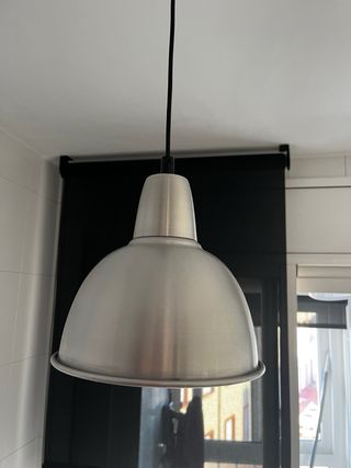 Juego de 2 Lámparas colgante metal plateada