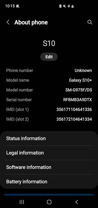 Samsung S10 Plus Nero