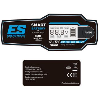 Cargador EnergySafe Smart Duo 4A/12V