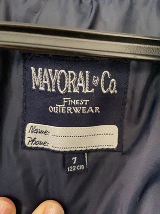 Abrigo Mayoral niño 122 cm (7 años)