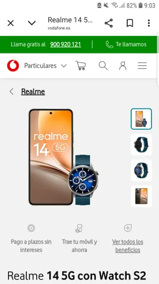 Realme 14 5G con Watch S2 Azul