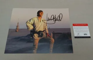 Foto Firmada Mark Hamill - Star Wars certificado