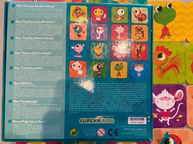 Jogo de memória Funny Farm Animals