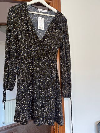 Vestido Mango estampado puntos