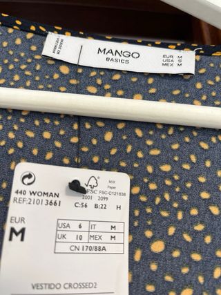 Vestido Mango estampado puntos