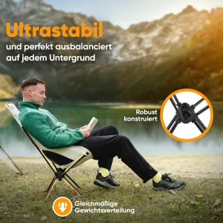 Silla Camping Schneiderfreude Beige Plegable