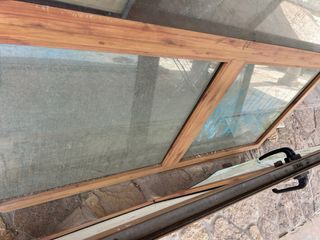 Ventanal aluminio madera y cristal