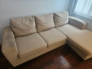 Sofá modular beige tela