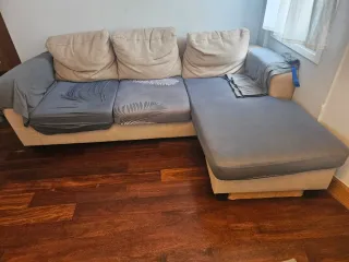 Sofá modular beige tela